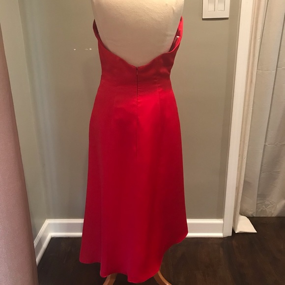 3 for $75! Red Halter Cocktail Dress - Picture 3 of 4
